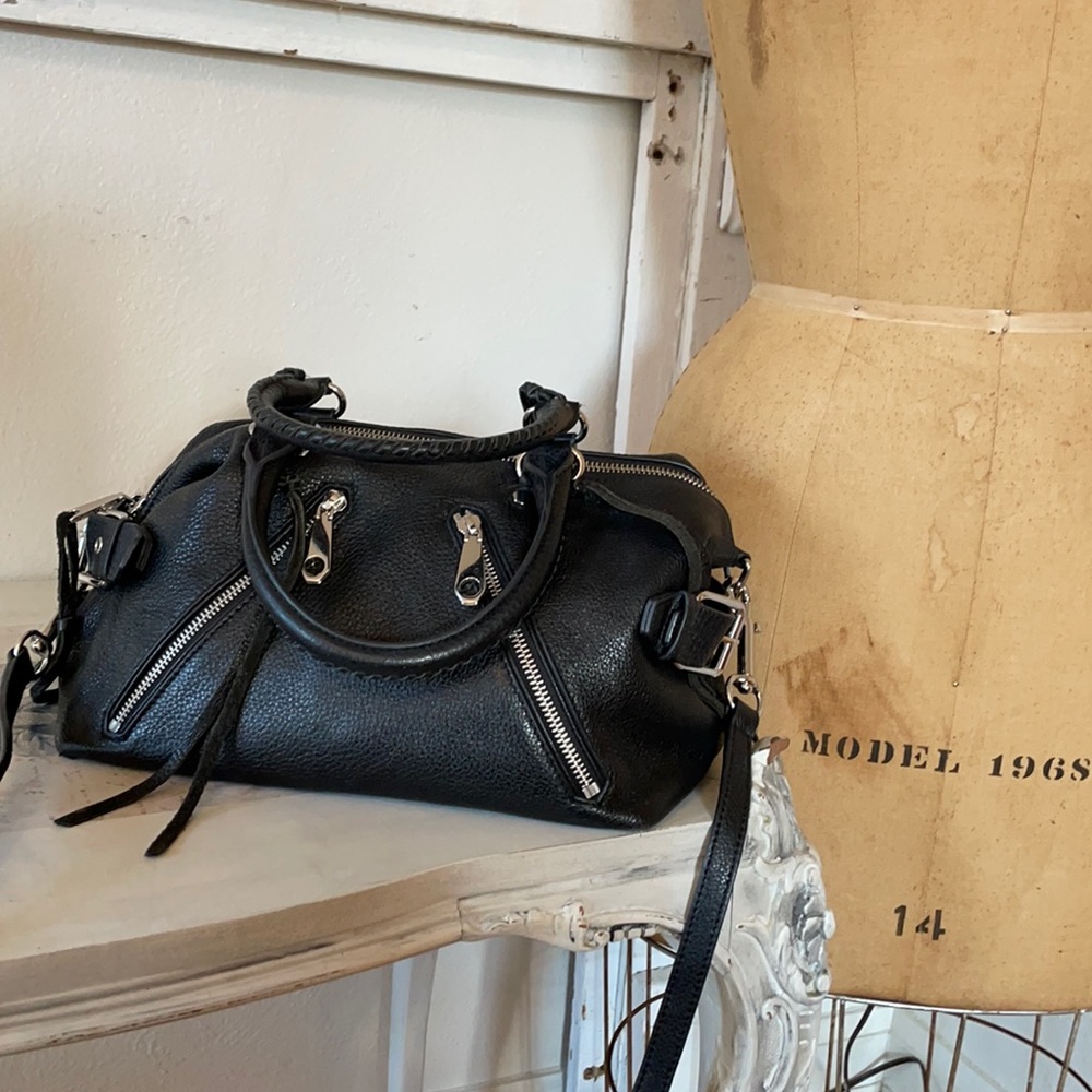 Rebecca Minkoff black leather bag